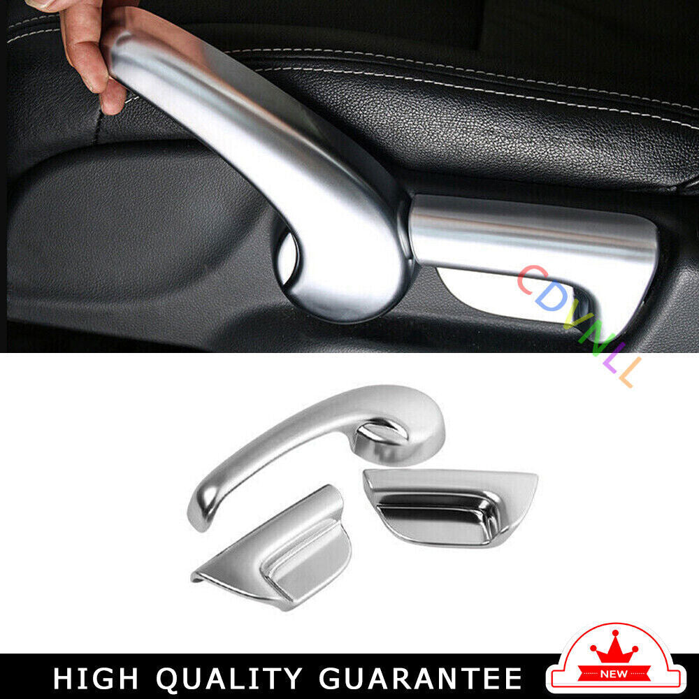 for Seat Adjustment Button Panel Trim 3PCS for Honda CRV CR-V 2012-2016 Matte Silver