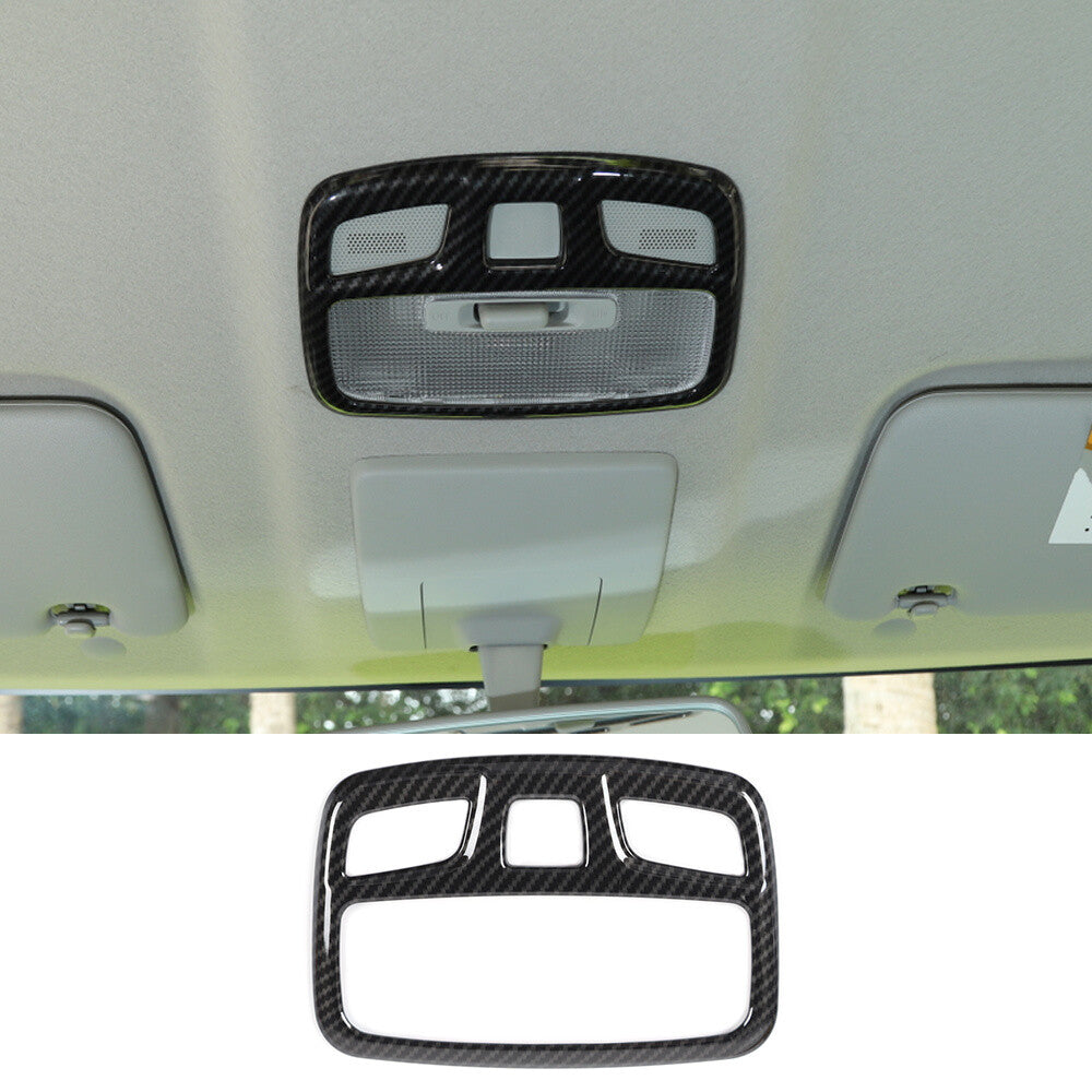 Carbon Fiber ABS Car Roof Reading Light Lamp Panel Trim for Suzuki for Jimny 2019-23