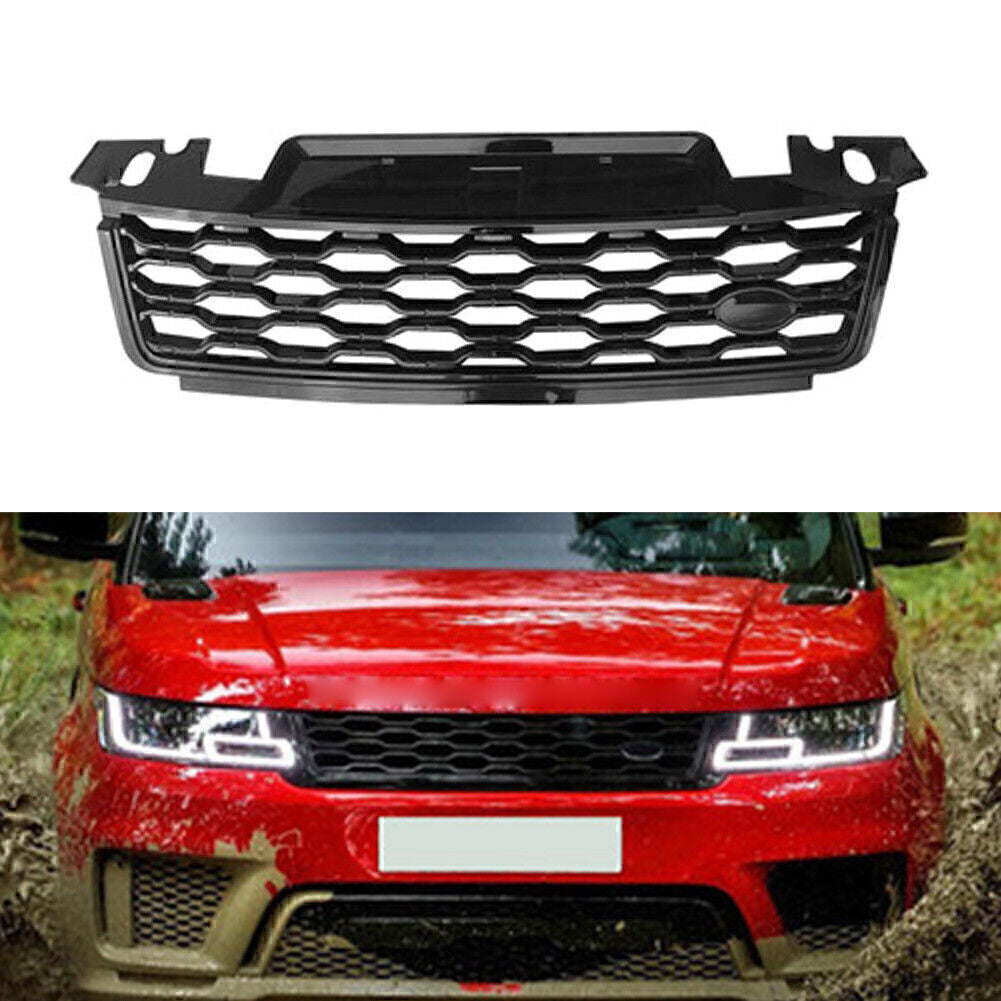 1x ABS Front Grille Upper Grill Fit for Range Rover Sport 2018-2021 Black