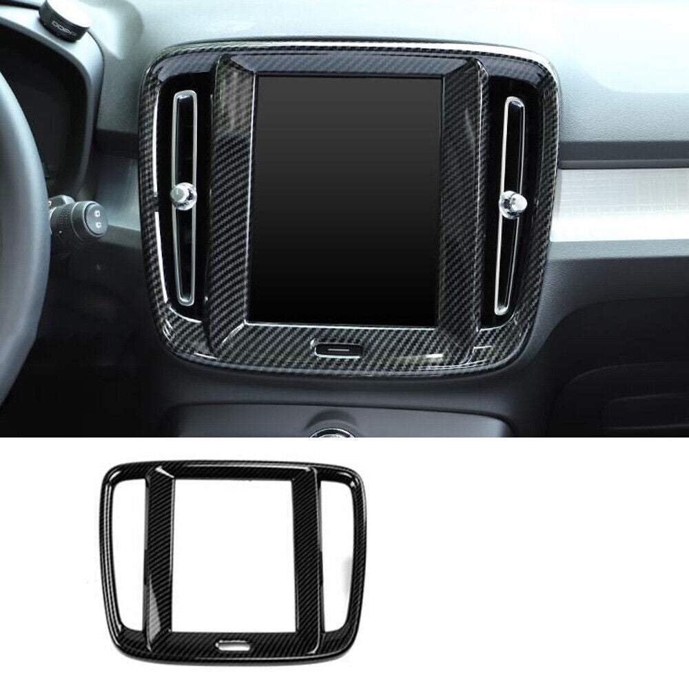 for Volvo XC40 2019-22 Carbon Fiber Console Dashboard Air Outlet Vent Trim kit6