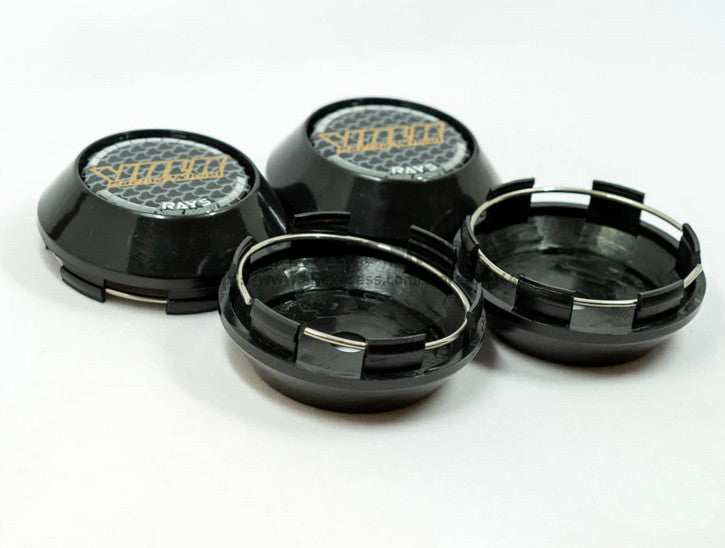 4x68mm wheel center cap, hubcap rim cap, badge decal, Volk racing black TE37
