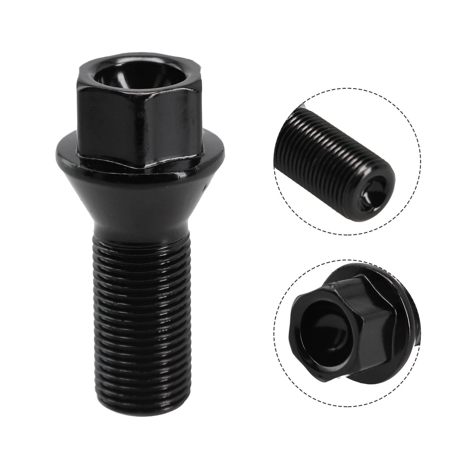 STEEL WHEEL BOLTS BLACK FOR E70 E70N E71 F20 F21 M141.25 NUTS LUGS STUDS AU