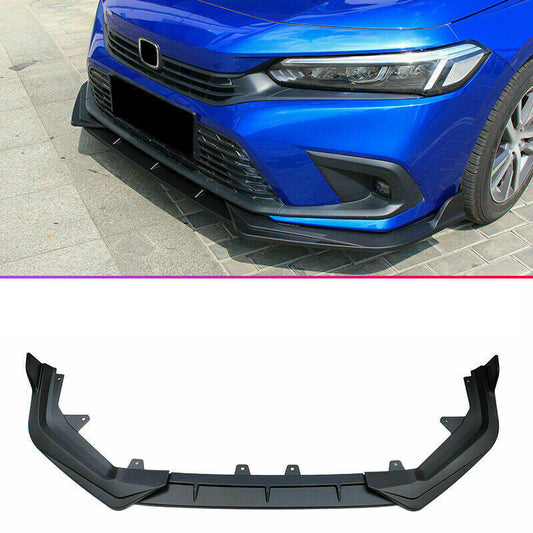 for Honda for Civic Sedan 22-23 Matt Black Front Bumper Lip Splitter Spoiler Lip Kit
