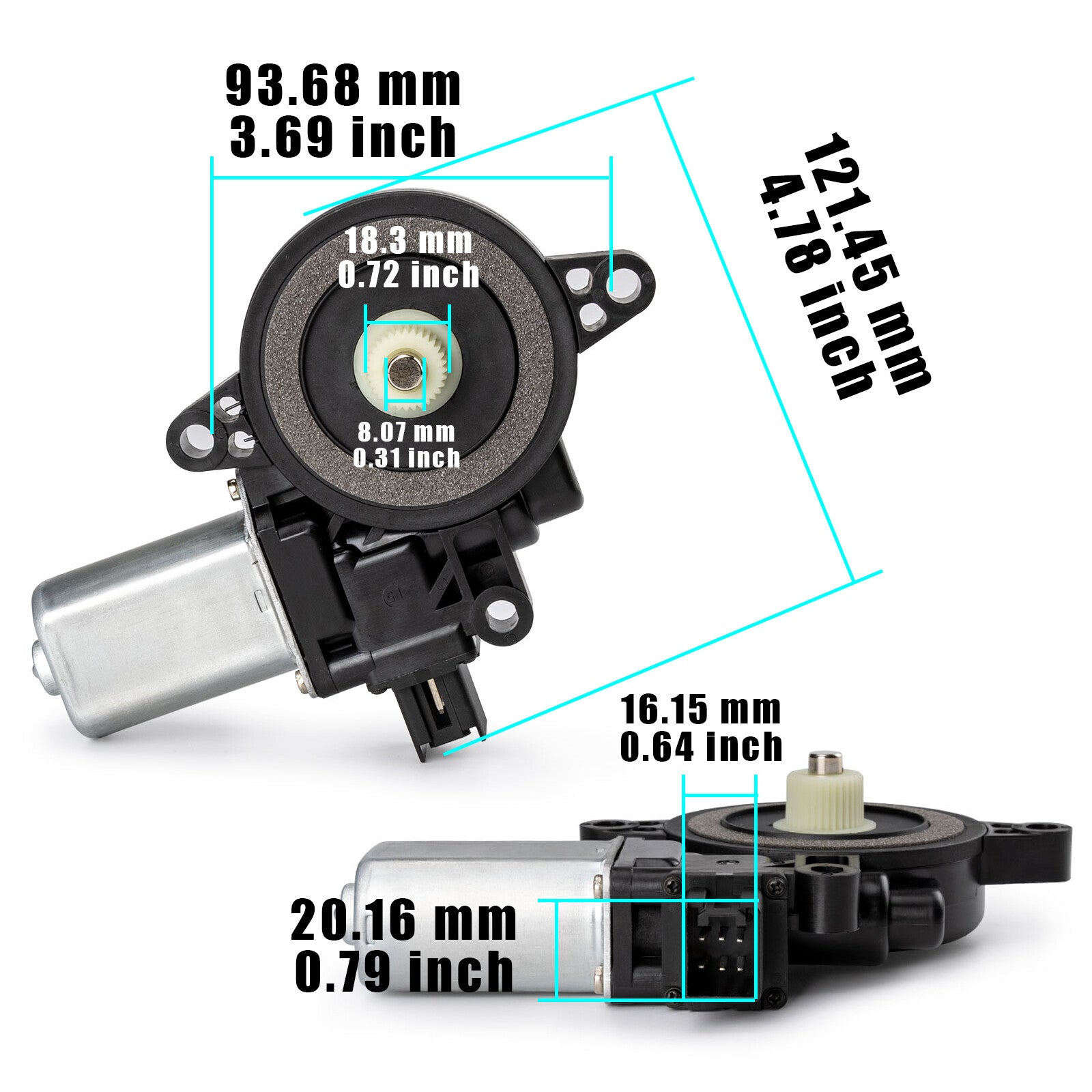 Applicable to for Mazda 2, 3, 6, 10-13 D651-59-58X front and rear left driver's side door window motors.