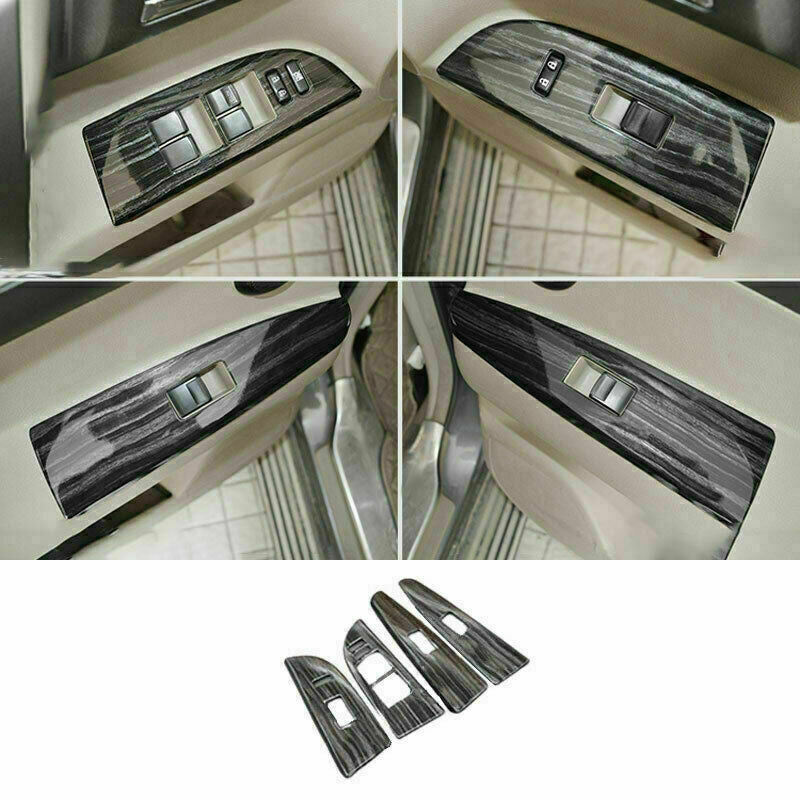 Wood Grain Door Window Lift Switch Panel Cover for Toyota Highlander 2008-2013