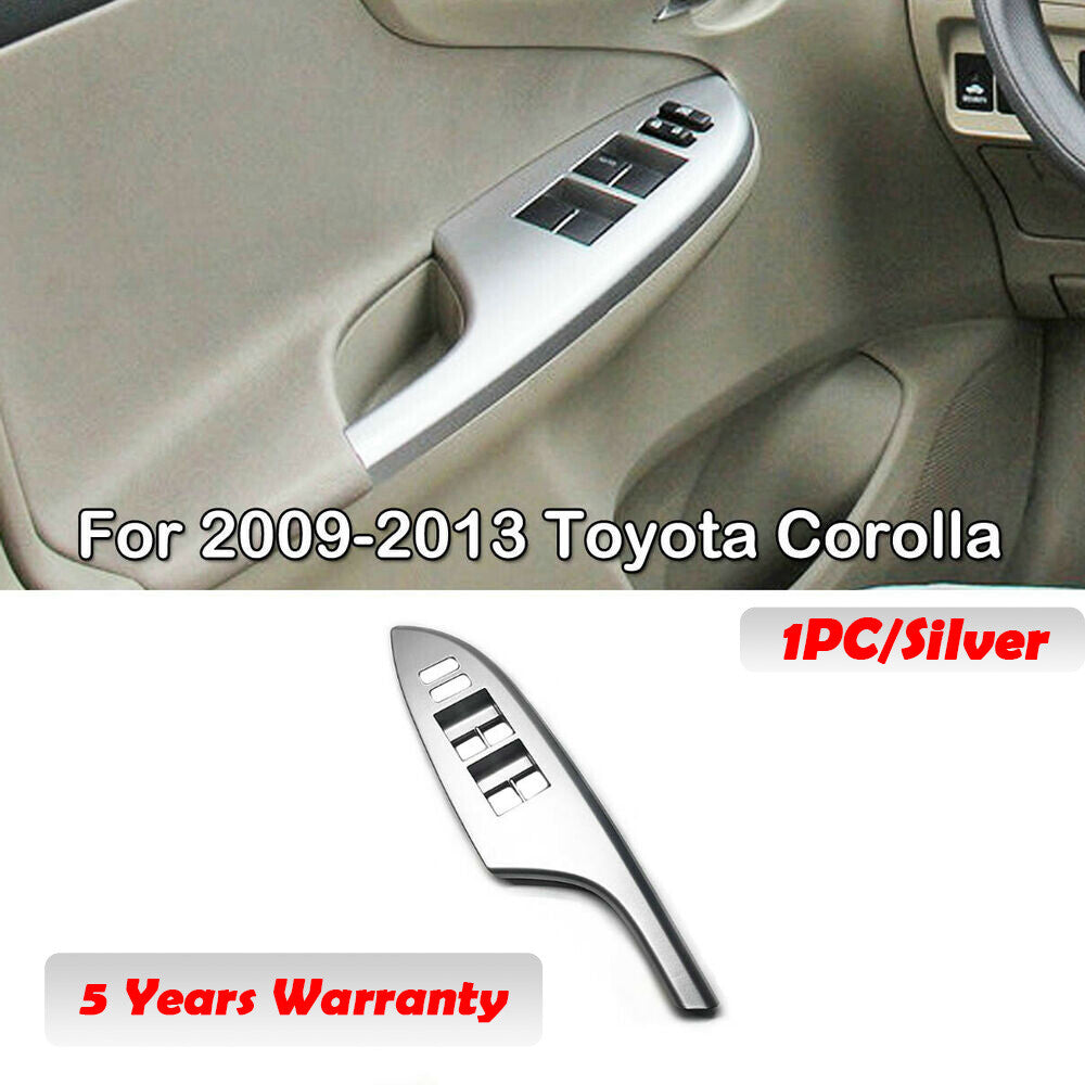 Left Front Window Switch Trim Bezel Silver For 2009-2013 for Toyota for Corolla Car Auto