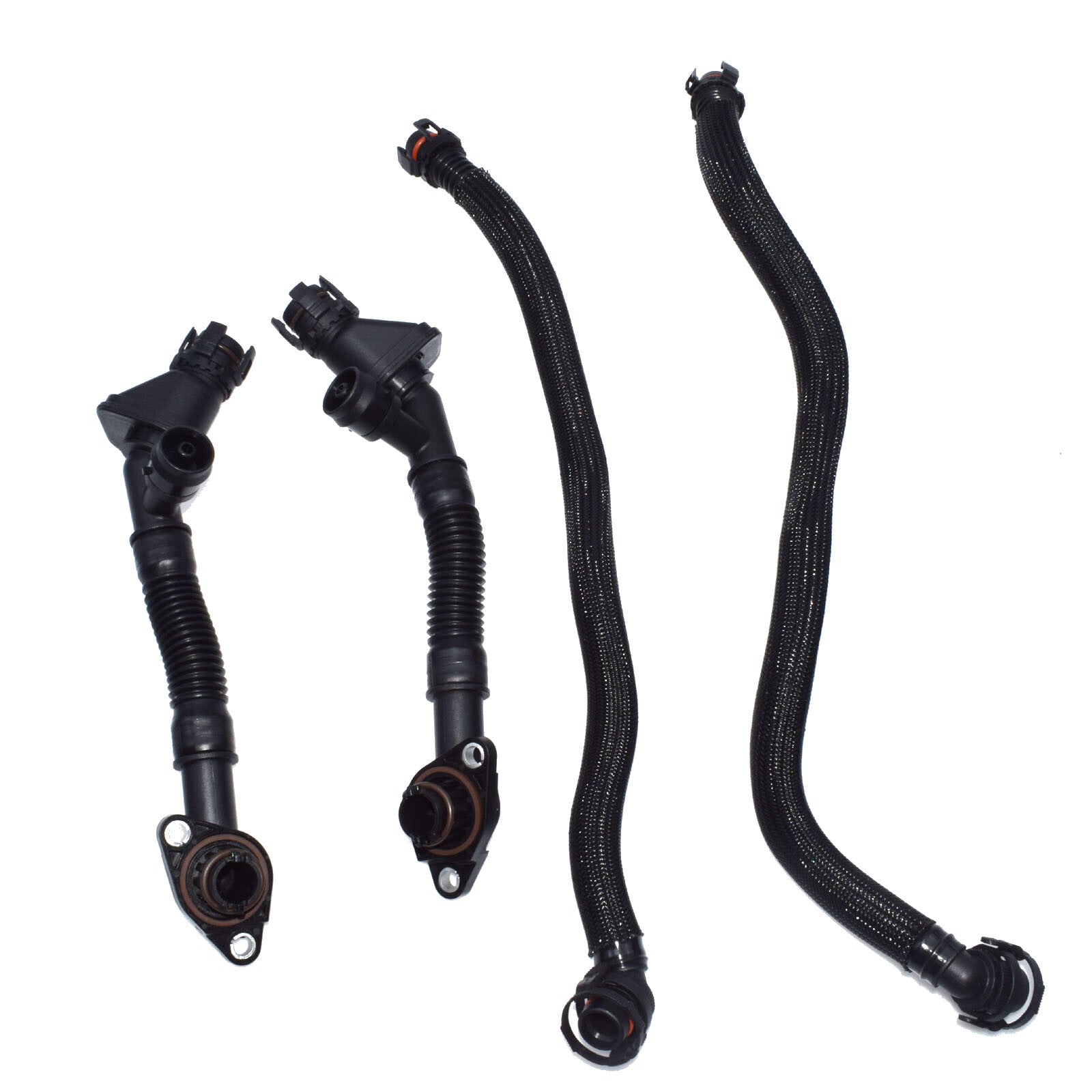 4-piece left + right crankcase ventilation pipe pack suitable for BMW 550i, 650i, 750i, 750Li, X5, X6