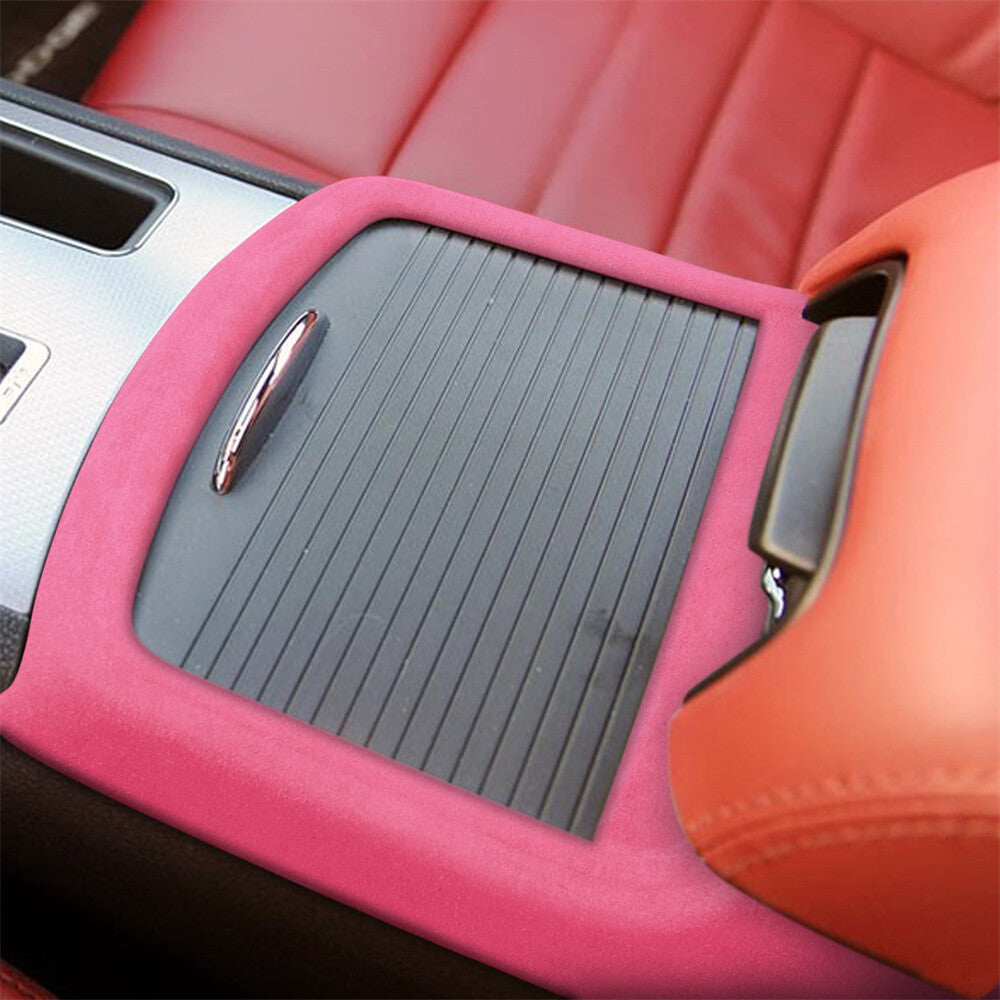 Suede Pink Central Water Cup Holder Frame Panel Cover for Dodge Charger 2015-23