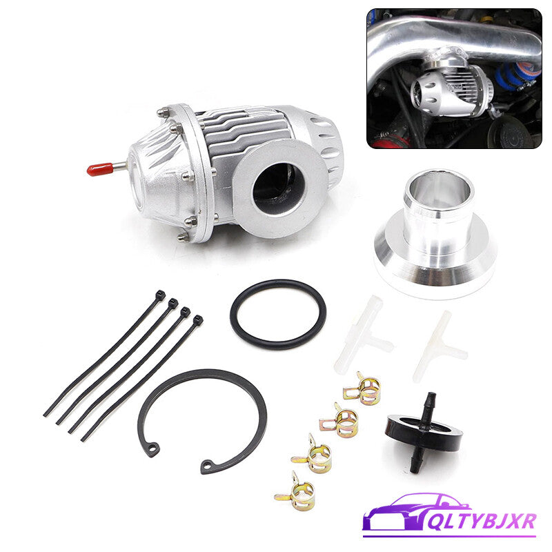 Turbo Blow Off Valve For HKS 3 SQV3 Pull-Type Aluminum SSQV BOV w/Adapter Silver