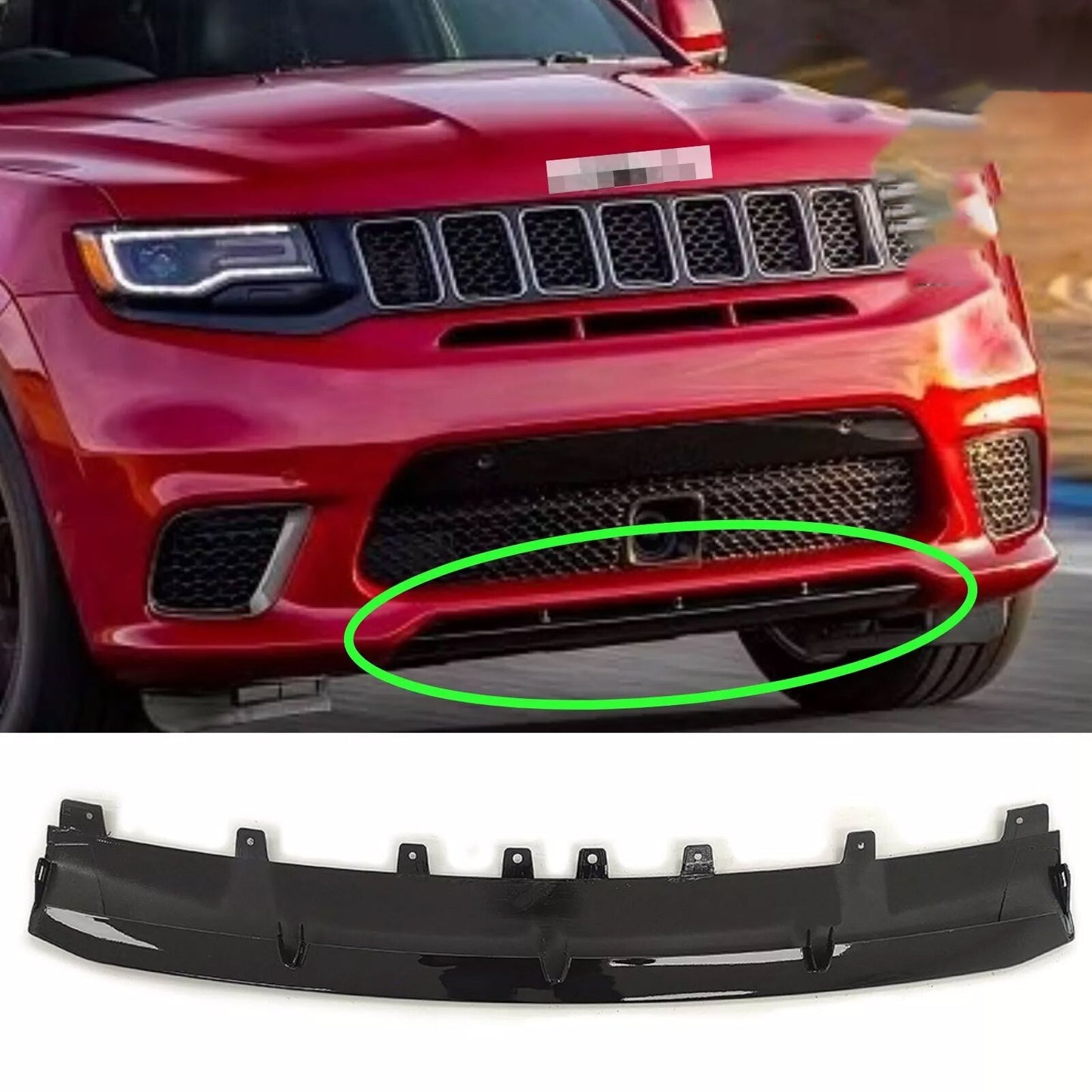 5YB31DX8AB for JEEP GRAND CHEROKEE SRT 2017-2020 FRONT BUMPER FASCIA APPLIQUE
