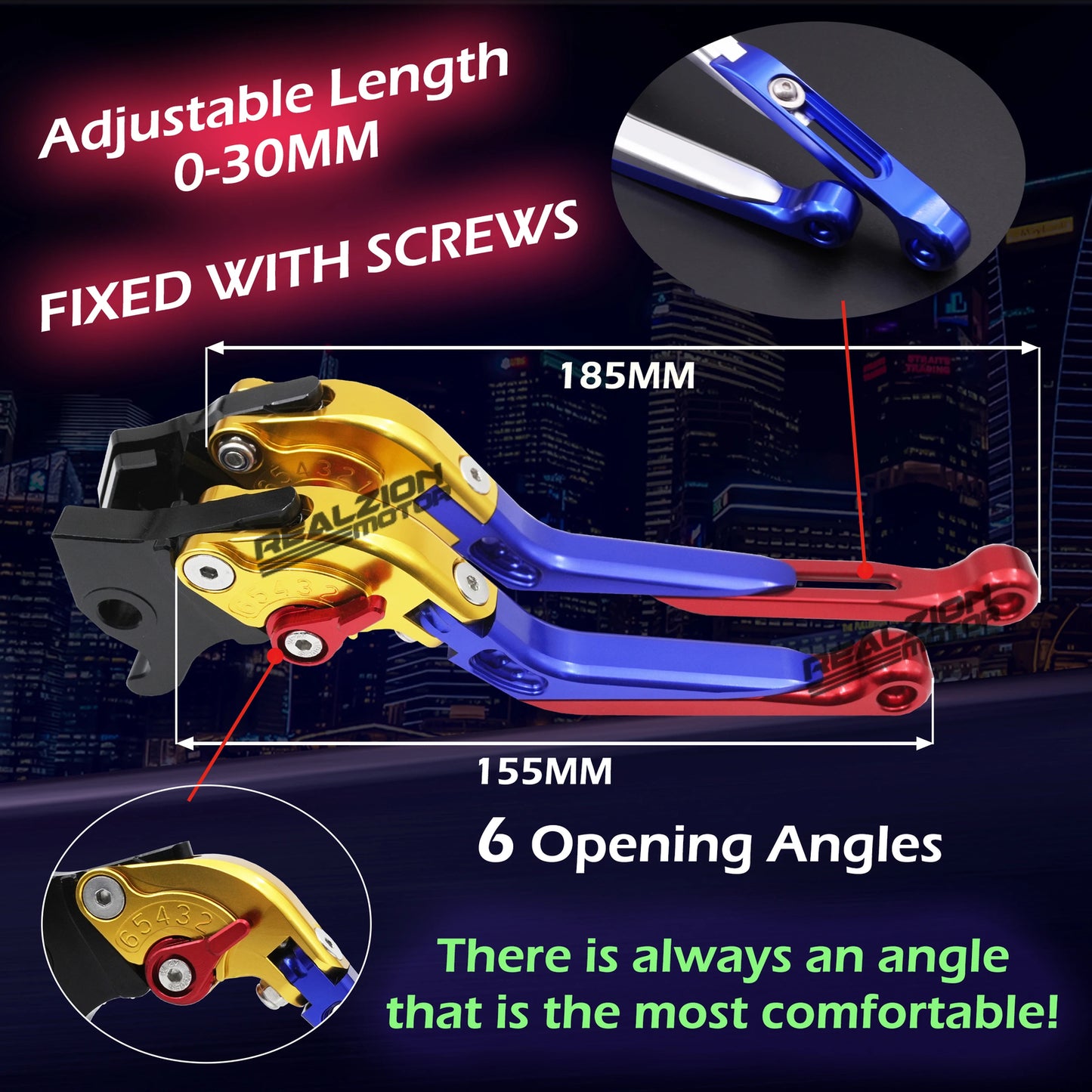 Realzion R1200 GS Brake Clutch Lever Motorcycle Adjustable Folding Levers Clutch