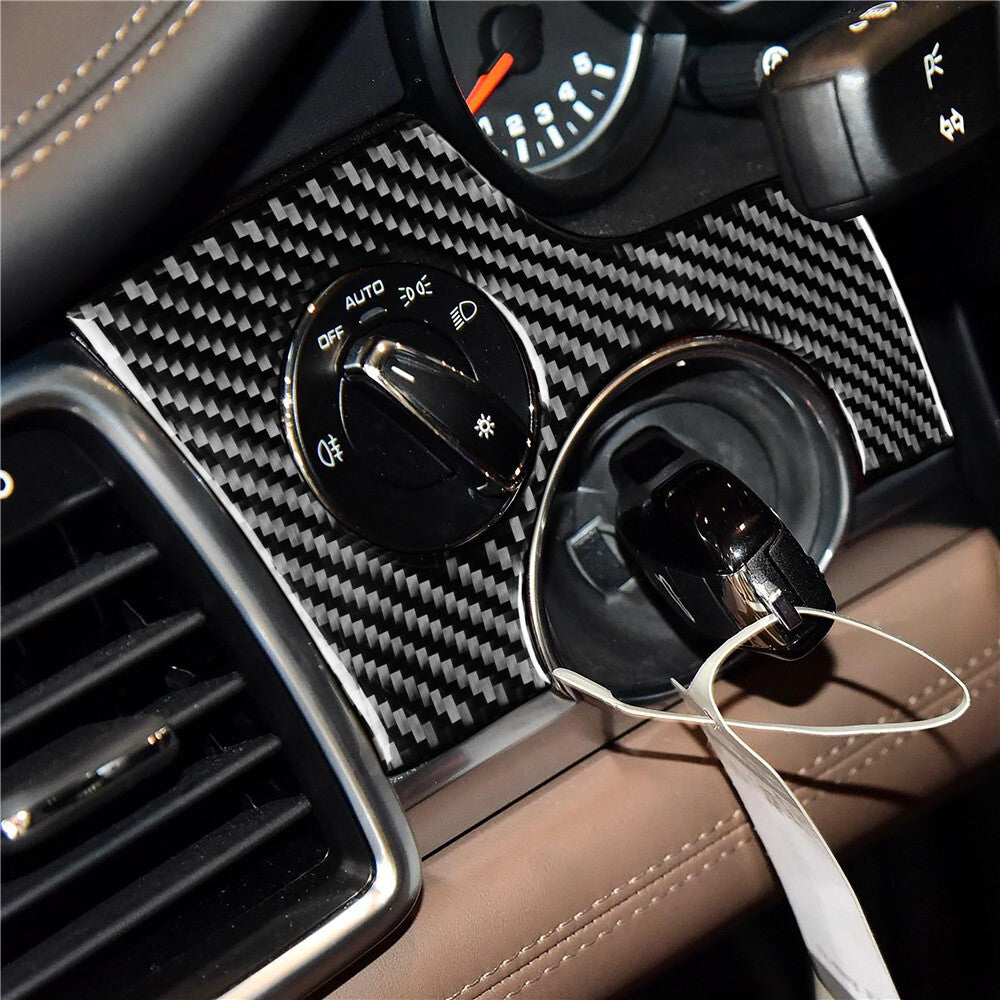 Carbon Fiber Interior Ignition Button Panel Cover for Porsche for Panamera 2010-2016