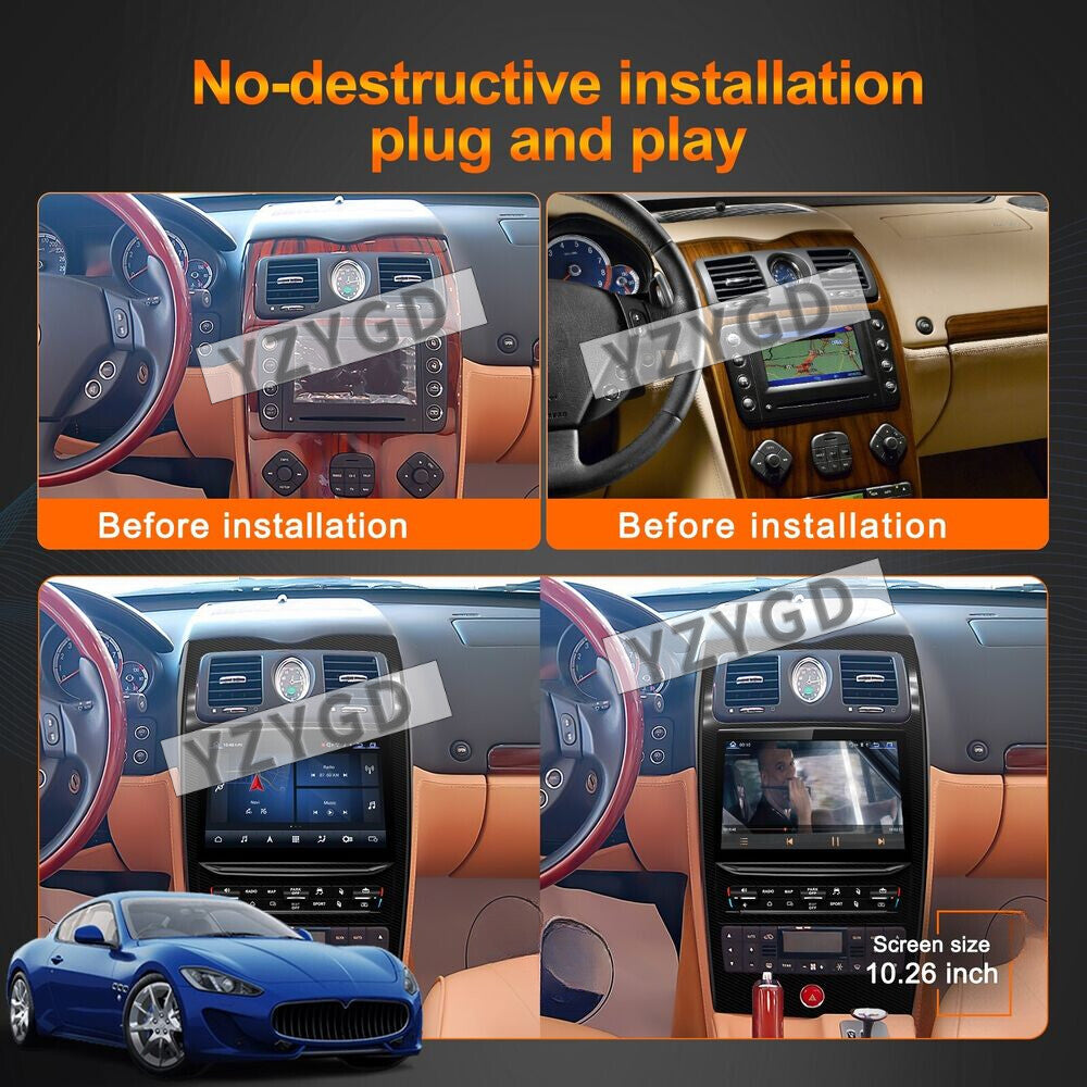 Android Car Radio Carplay Receiver Screen for Maserati Quattroporte 2004-2008