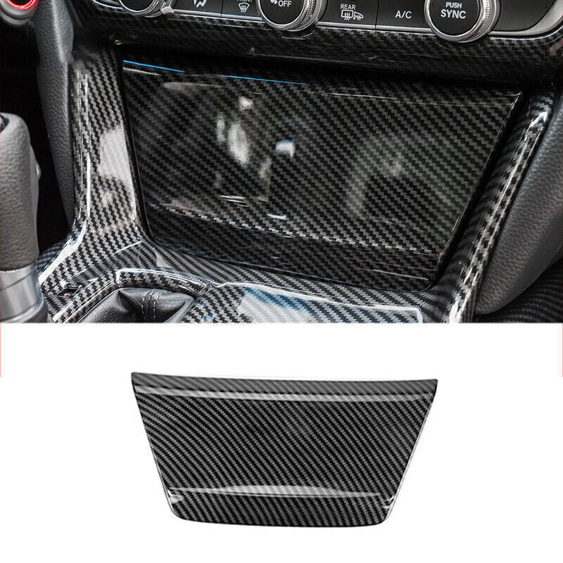 for Honda Accord 2018-2022 Carbon fiber Gear Shift Cigarette Lighter Panel Trim