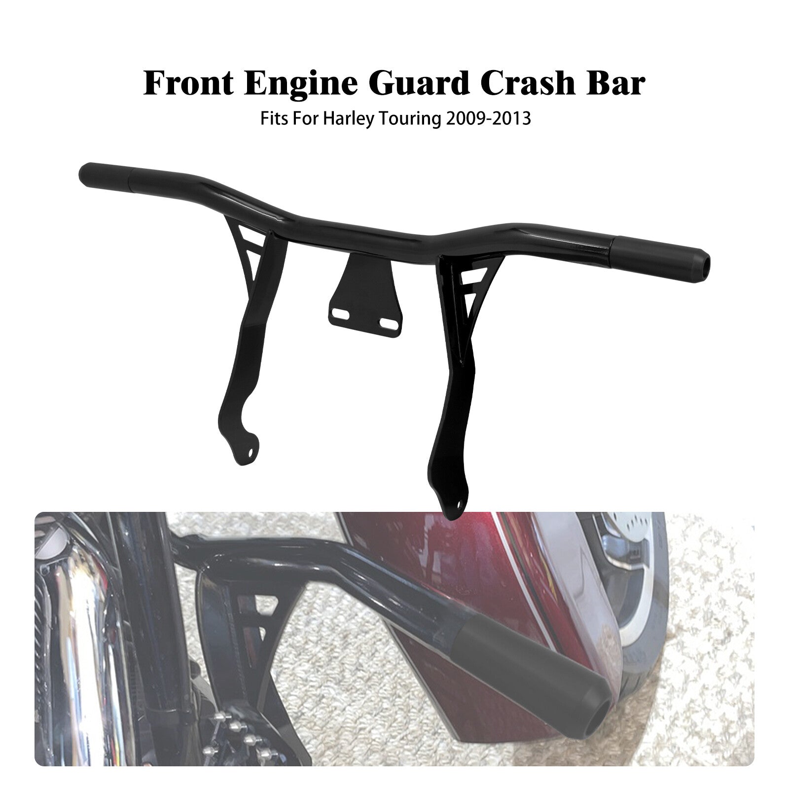 Highway Footpeg Engine Guard Crash Bar for Harley Road King Electra Glide 09-13