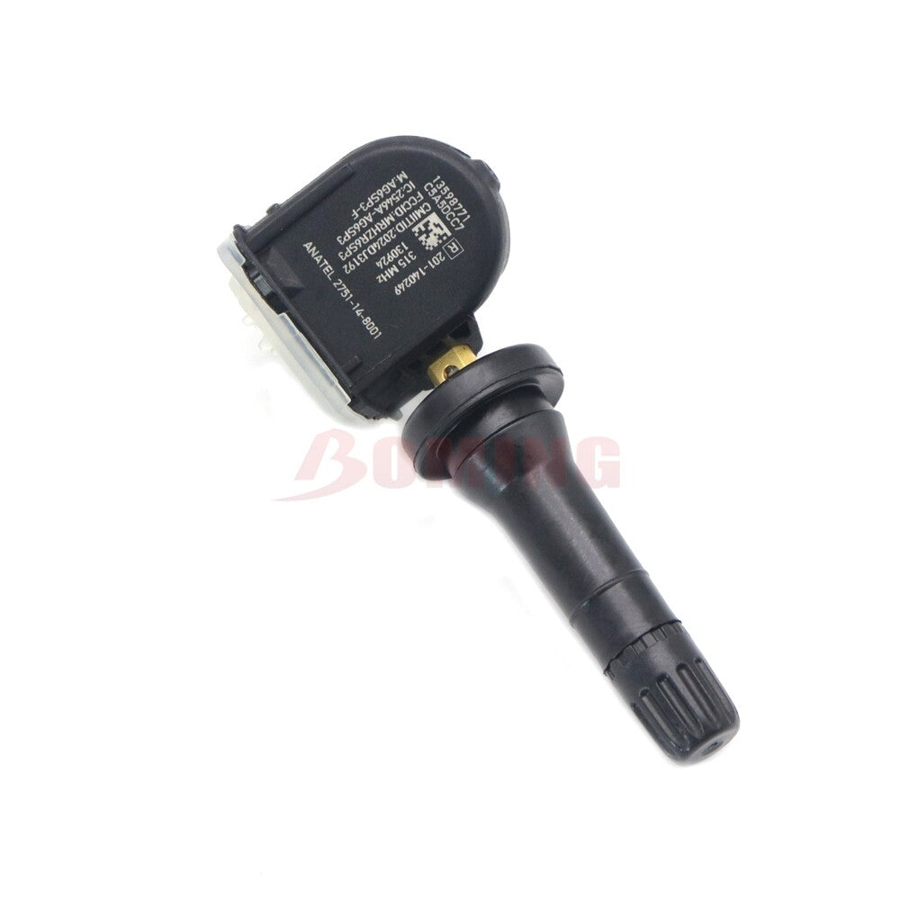 Four new tire pressure sensors, model 13598771, 315MHz, for Buick , for Chevrolet , and GM TPMS sensors.