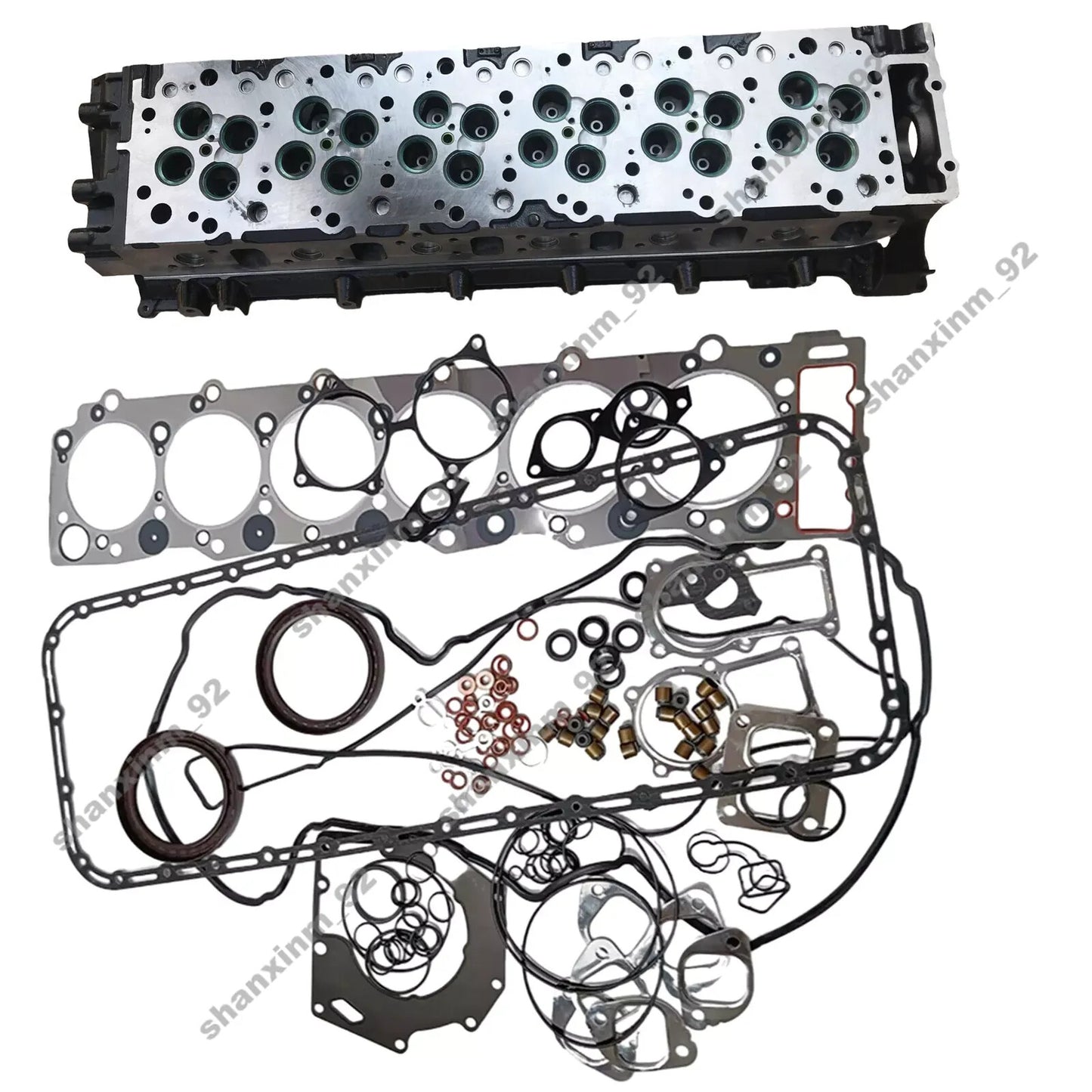 6HK1 Complete Cylinder Head Assy  Full Gasket Set Fit for Isuzu Excavator Engine
