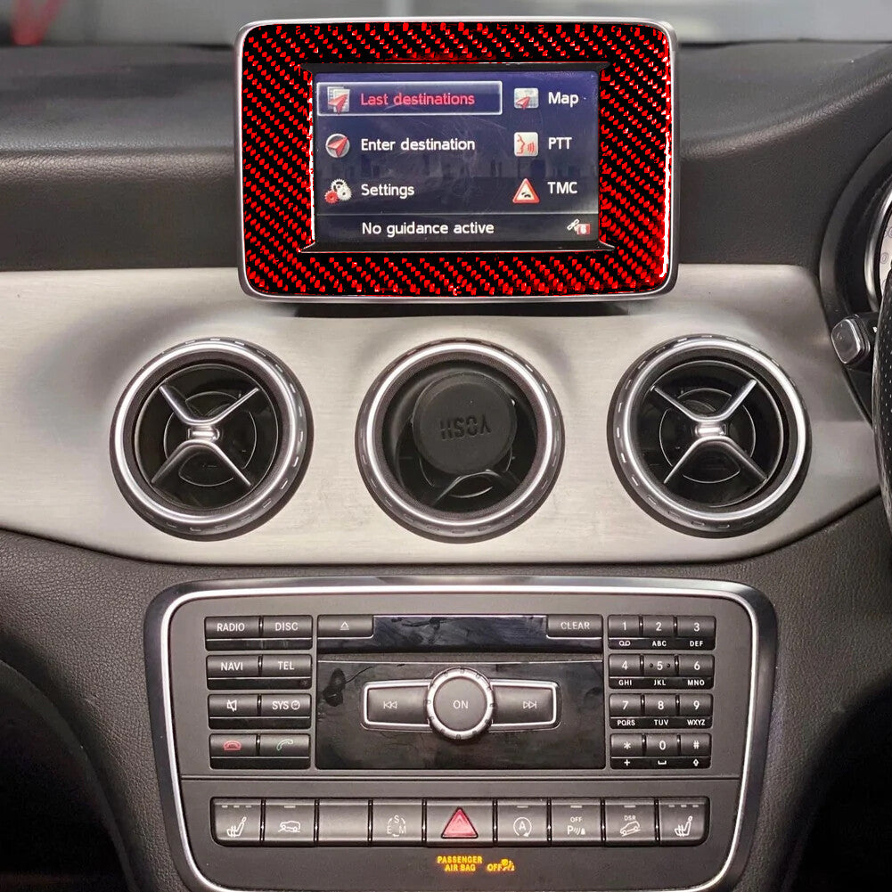 Red Carbon Fiber HUD Trim Panel for Mercedes-Benz CLA GLA 2014-2018 Type-A