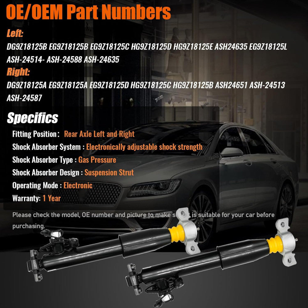 2-piece rear left shock absorber strut MagneRide for Audi R8 V8 V10 2007-2015