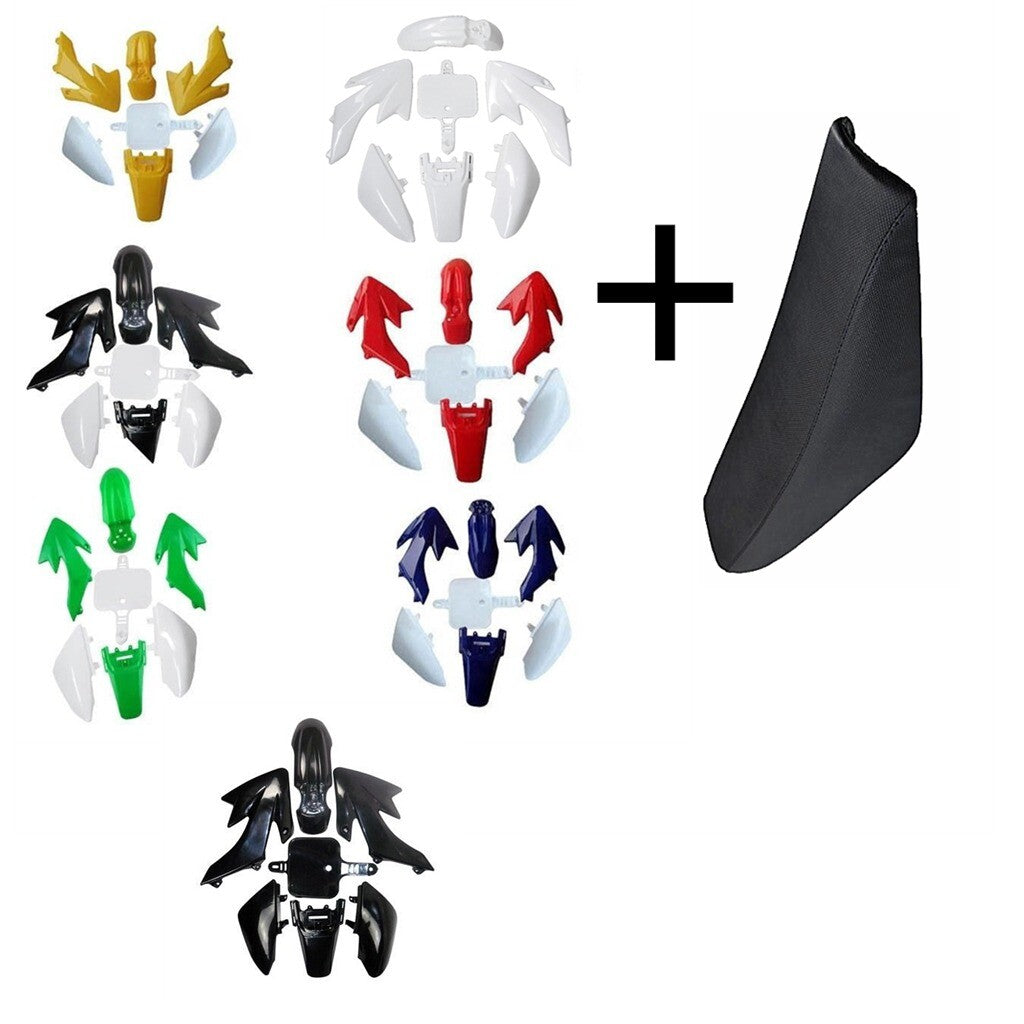Plastics Fender Kit + for Seat for Honda CRF50 XR50 Dirt Bike Atomik 110cc 125cc SSR