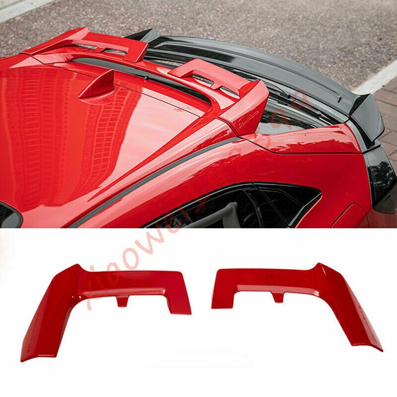 for Honda for Civic Hatchback 2016-2021 Red Rear Trunk Spoiler Tail Wing Bar Covers