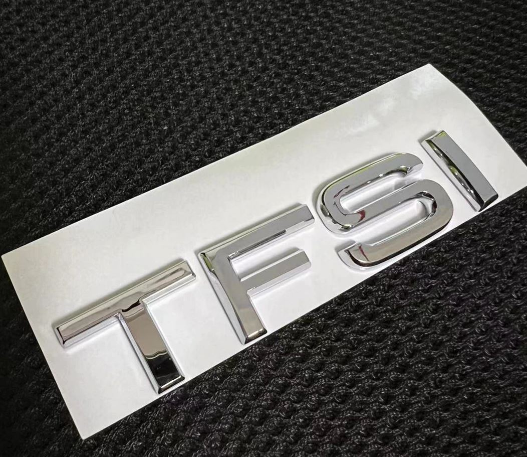 Suitable for Cadillac V car trunk badge/boot badge sticker logo, silver, 8cm x 2.5cm.
