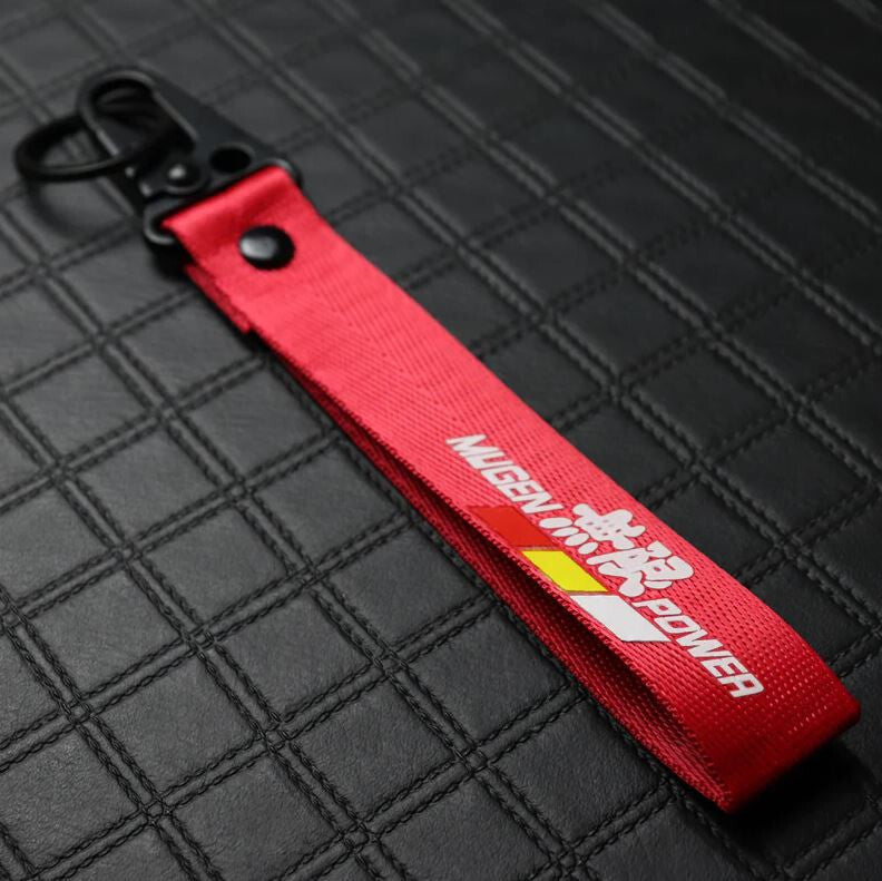 Car key fob metal key ring badge lanyard red for Acura for Subaru Mugen