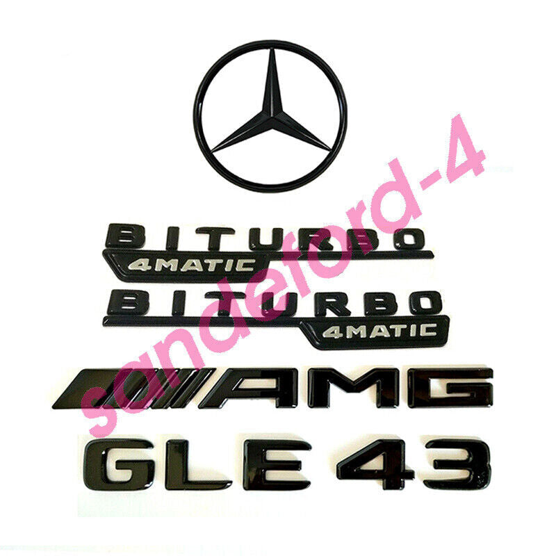GLE43 COUPE AMG BITURBO 4MATIC with rear star badge and black badge combination for Mercedes C292