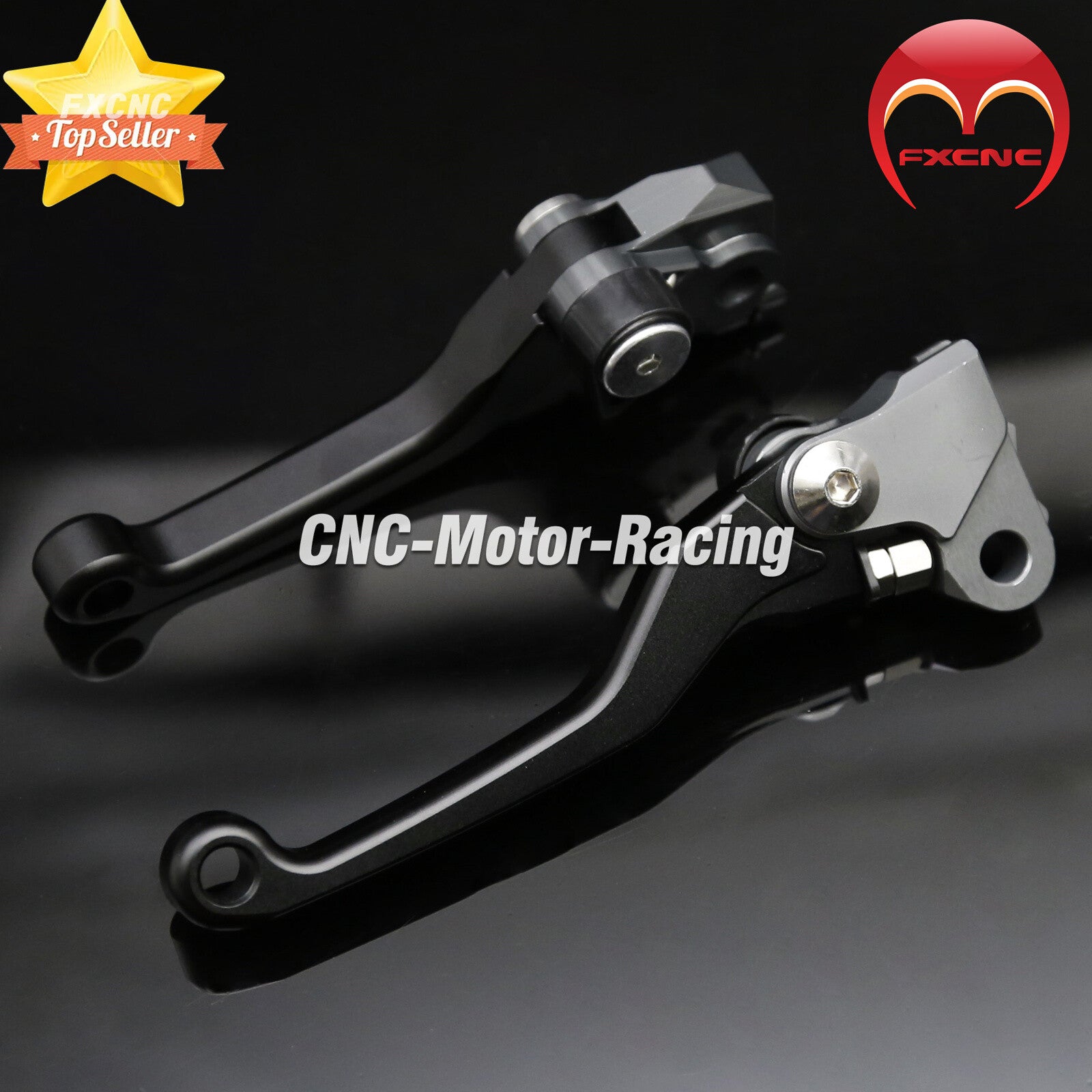 CNC cross-country bicycle clutch and brake levers suitable for Kawasaki KDX220 models (2002, 2003, 2004, 2005, 2007).