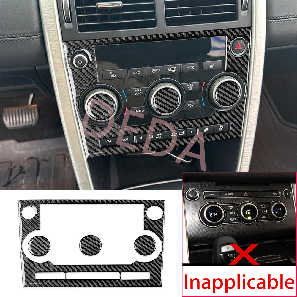 Multimedia Panel AC Switch Trim for Land Rover Discovery Sport 15-19Carbon Fiber
