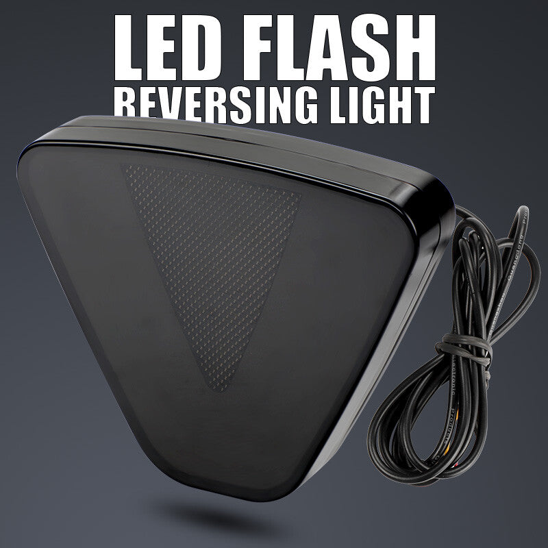 F1 Style Triangle LED Rear Strobe Flash Tail Pilot Brake Stop Light Universal US