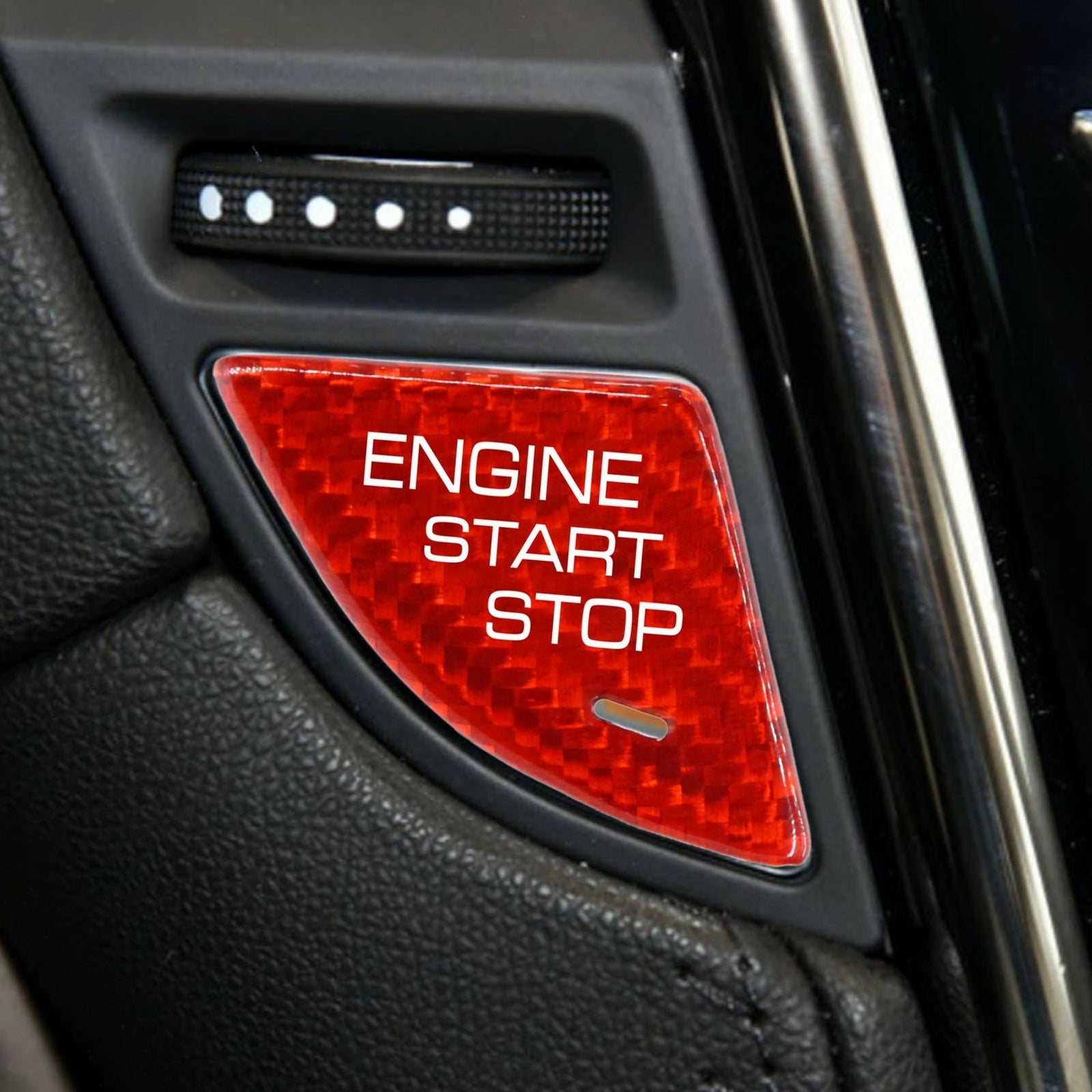 Genuine carbon fiber engine start/stop button cover trim suitable for Cadillac ATS 2013 - 19