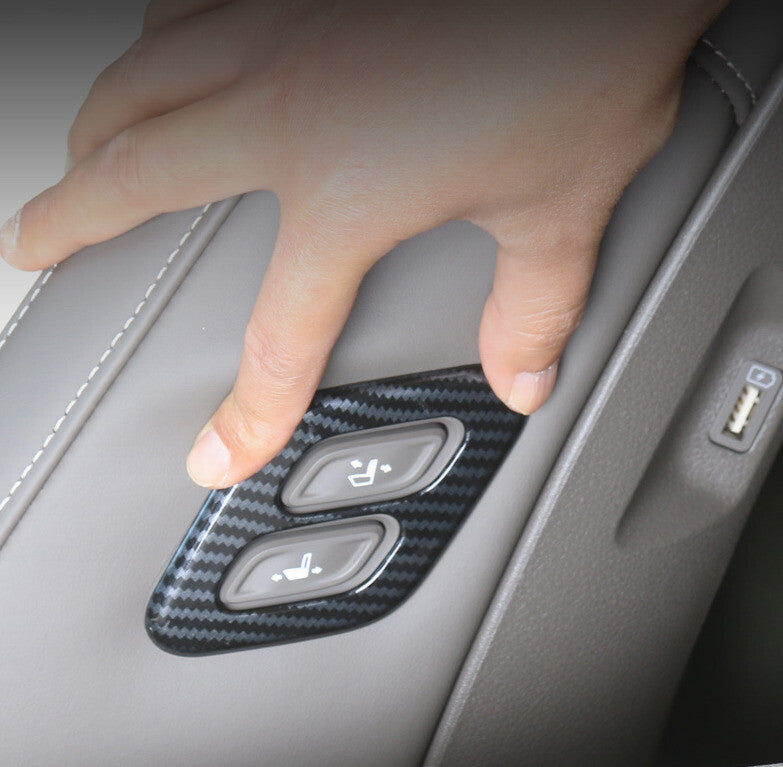 for Seat Adjustment Button Frame Cover Trim for Kia Carnival 2022-2023 Carbon Fiber