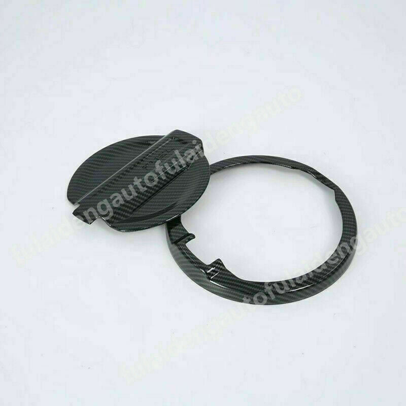 Carbon Fiber Car Fuel Tank Cap Oil Gas Cover Trim for Jeep for Wrangler JL 2018-2021