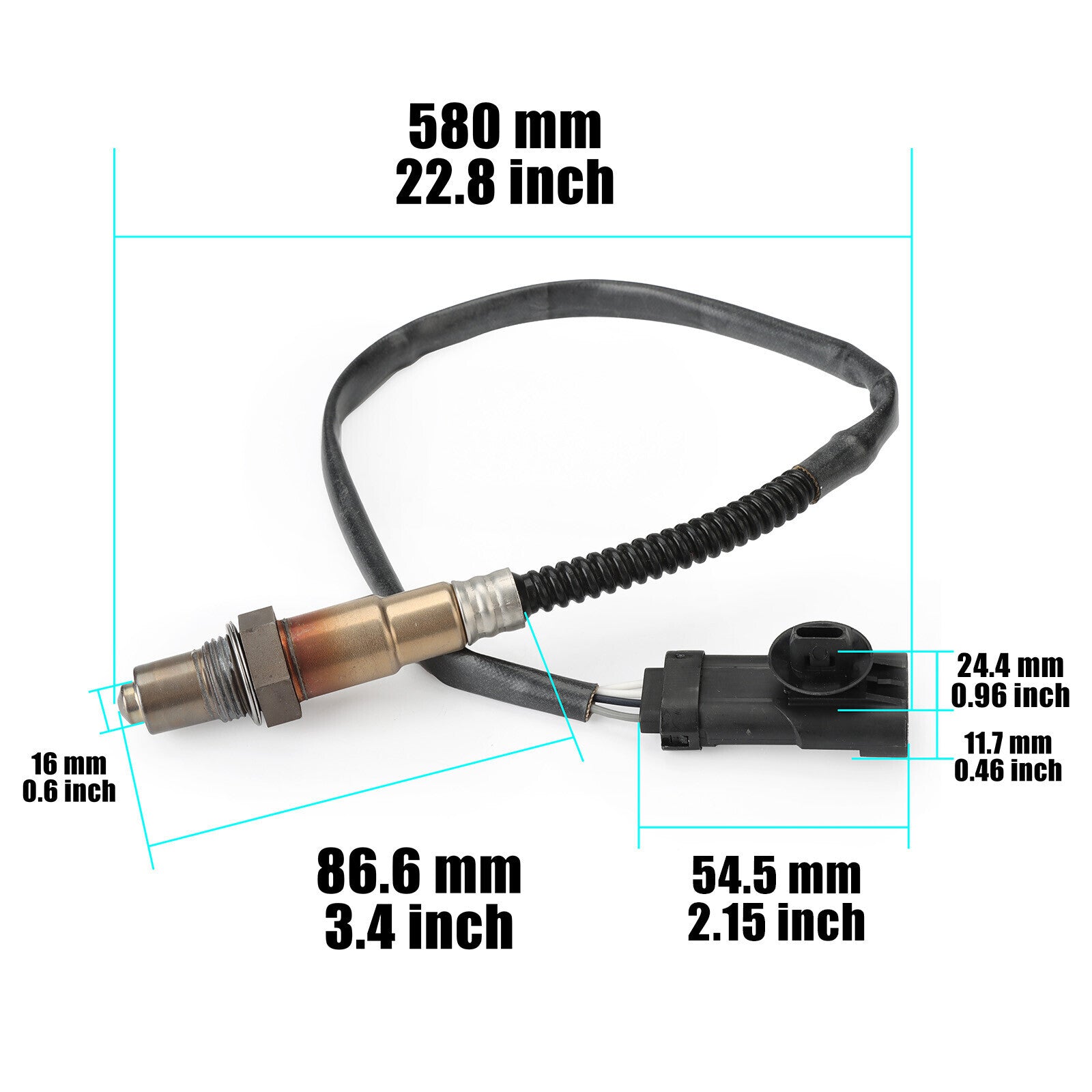 Downstream Left Oxygen Sensor For 03-06 for Hyundai Santa Fe 2.7L, 03-08 Tiburon 2.7L