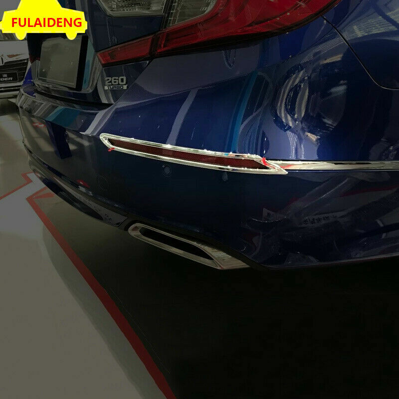 2X for Honda Accord Sedan 2018-2021 Chrome Rear Bumper Fog Light Lamp Cover Trim