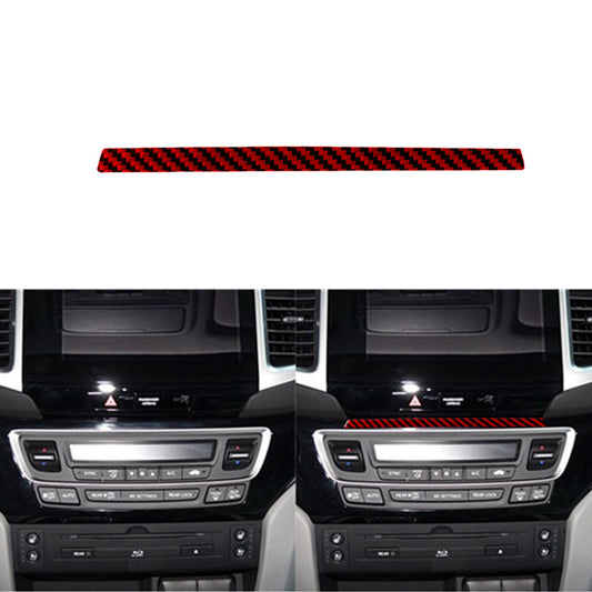 Red Carbon Fiber Emergency Button Cover Strip for Honda Ridgeline 2017-2020