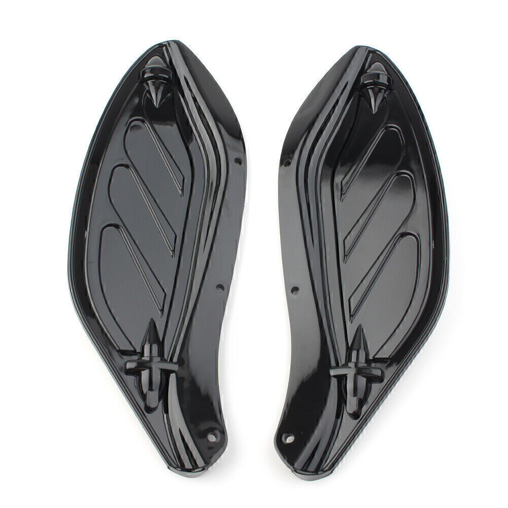 Black Side Wing Windshield Air Deflector Fit for Harley Touring FLHR FLHT CVO 96-13