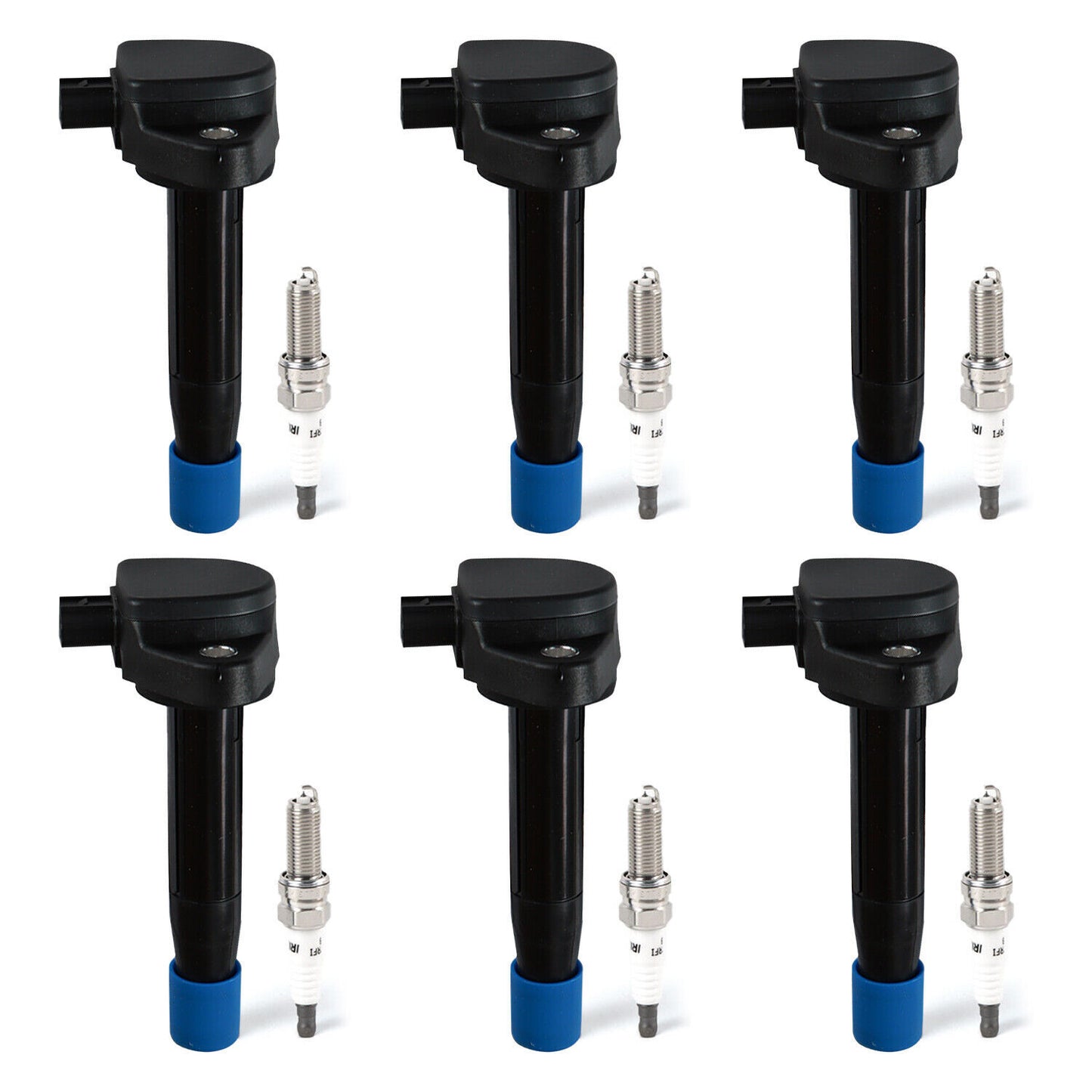 6pcs Ignition Coils Iridium Spark Plugs for 2008-2012 for Honda Accord for Acura TL