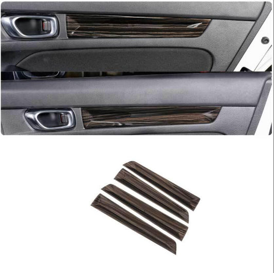 for Honda for Civic LX 2022-2023 Gloss Wood Grain Inner Door Panel Strip Cover Trim