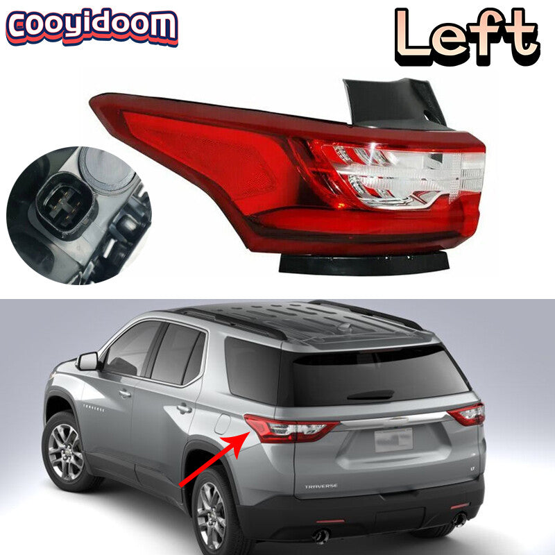 The left outer taillight and rear brake light are applicable to the for Chevrolet Traverse 2018-2020.