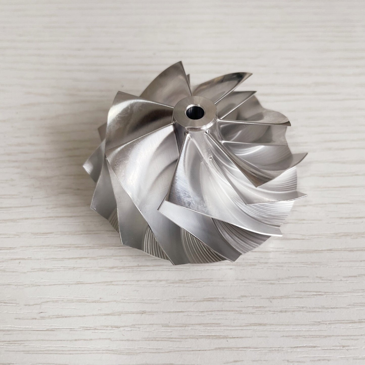 GT15-25 54.28/67.40 mm 7+7 Blade High-Performance Turbine Billet Compressor Wheel