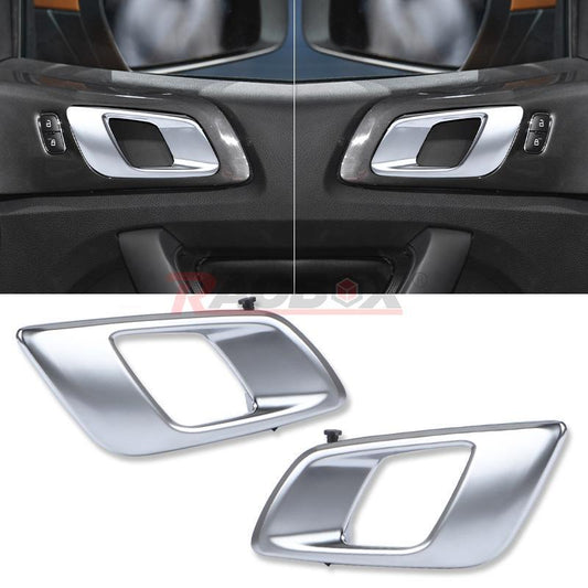 Pair Chrome Inner Door Handle for Ford Ranger T6 12-21 BT-50 Everest AB39-21971