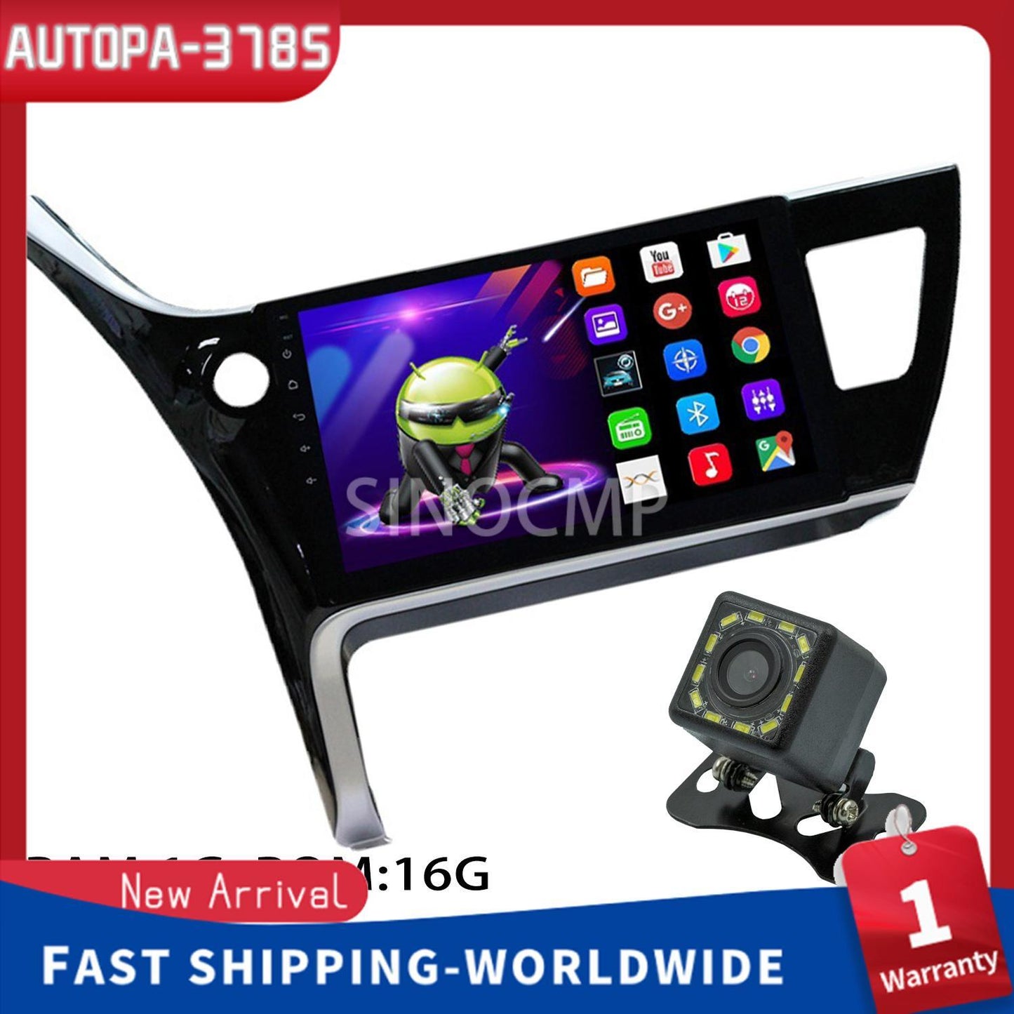 10.1 Android Car GPS Navi WiFi Player Stereo Radio for Toyota for Corolla 2017 1.8L