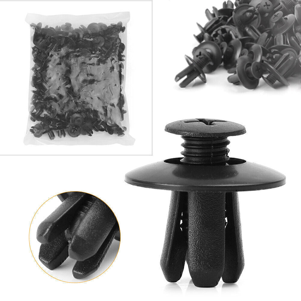 120x Car Body Hole Plastic Rivets Fastener Fender Bumper Push Pin Clips