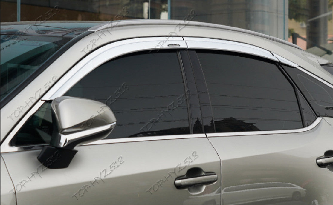 for Lexus RX 350 500h 2023-2024 Chromed Window Visor Vent Sun Rain Guards Covers