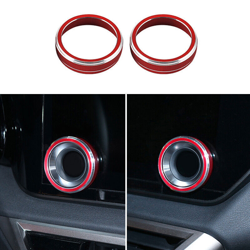 2Red Aluminum Console Air Conditioning Knob Trim for Lexus RX350 500h 2023-2024