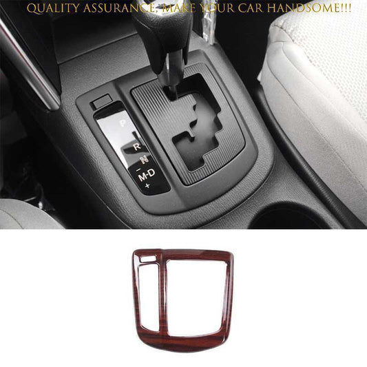 1P for Mazda CX-5 2013-2015 Red Wood Grain Center Console Gear Shift Frame Trim