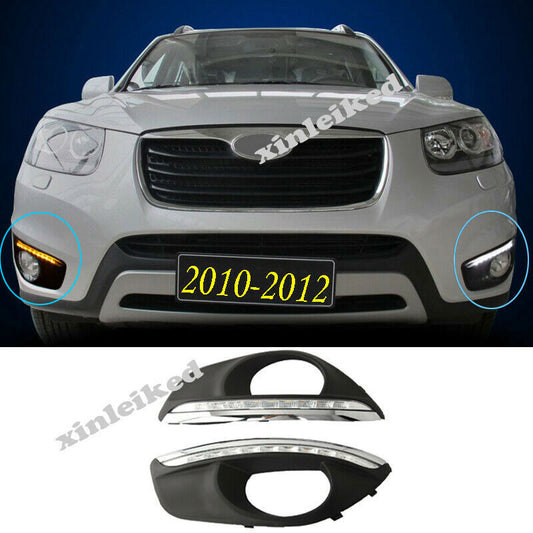 Fit for Hyundai Santa Fe 2010-2012 Front Bumper Fog Lights/Daytime Running Light