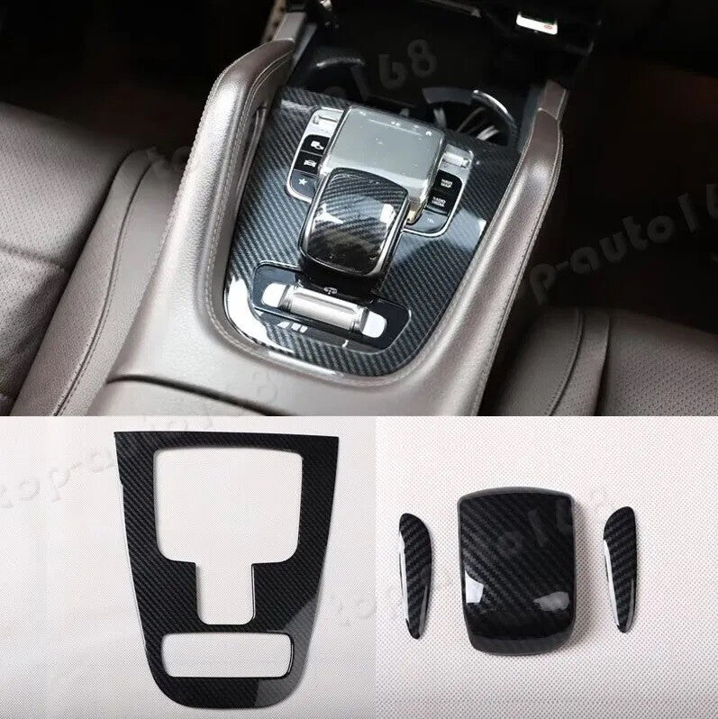 4Carbon Fiber Gear Shift Panel Cover Trim Kit for Mercedes-Benz 2020-23 GLE-SUV
